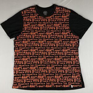 47 Brand SF Giants T Shirt Adult Men's XL Tee All Over Graphic Print MLB History